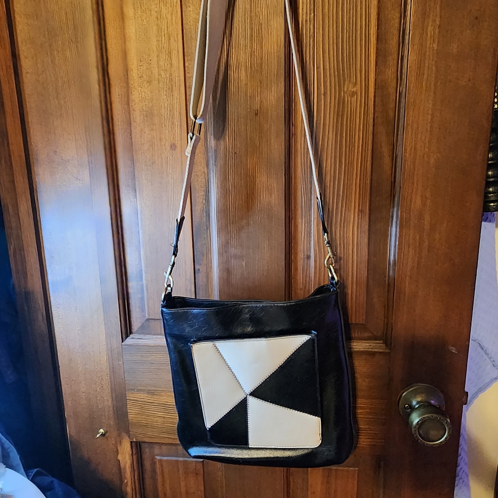 Universal Thread Black And White Patchwork Should… - image 2